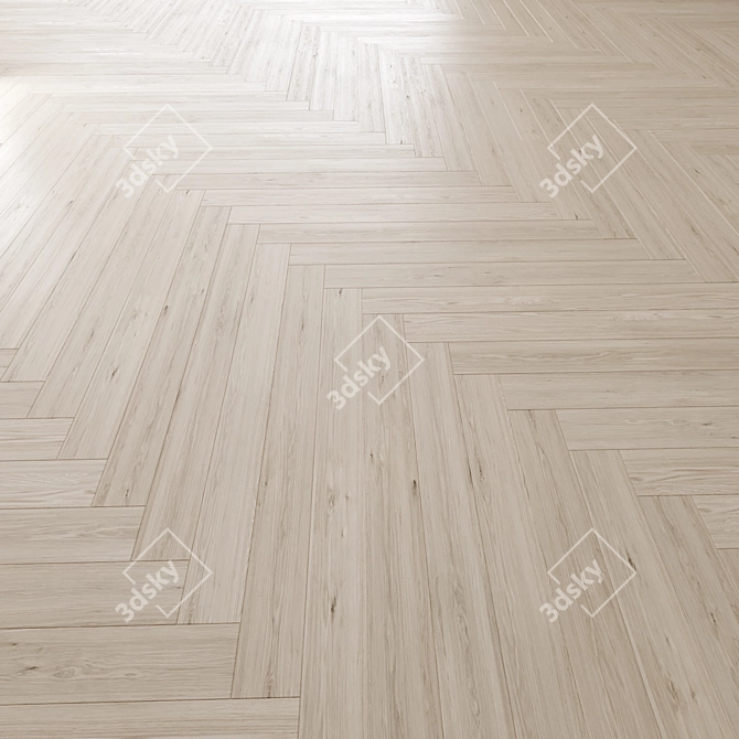 Premium Oak Parquet Floor 003 3D model image 2