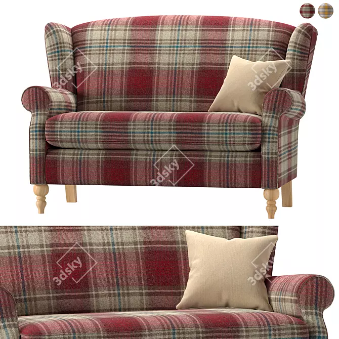 Cozy Sherlock Small Sofa 3D model image 1