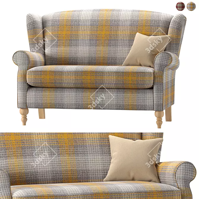 Cozy Sherlock Small Sofa 3D model image 2