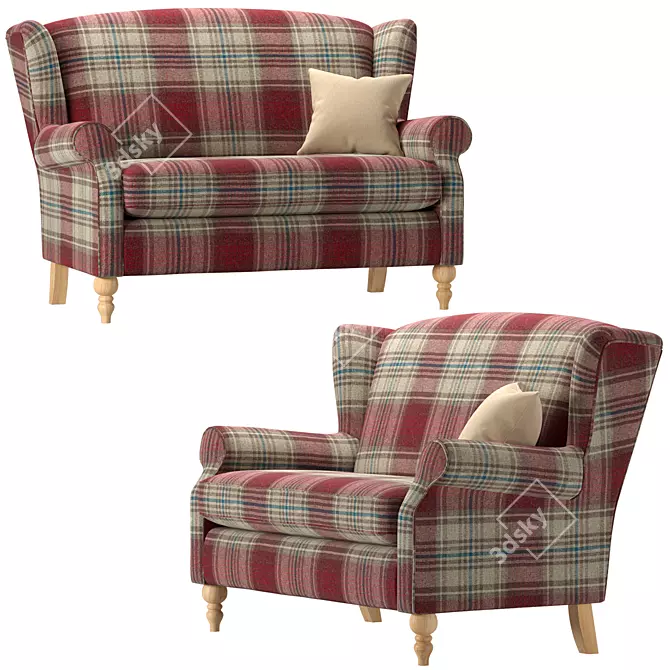 Cozy Sherlock Small Sofa 3D model image 3