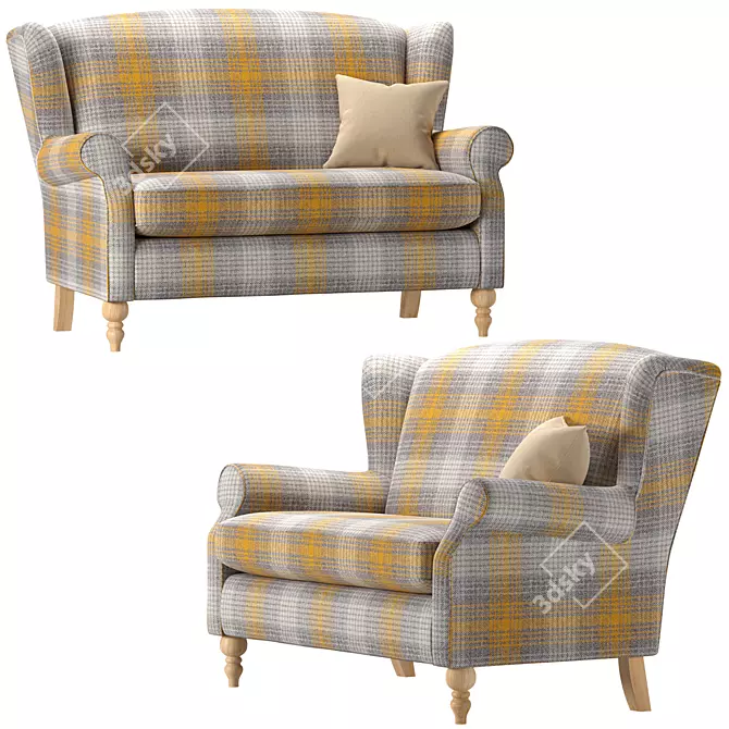 Cozy Sherlock Small Sofa 3D model image 4