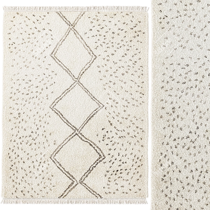 West Elm Dot Diamond Rug 3D model image 1