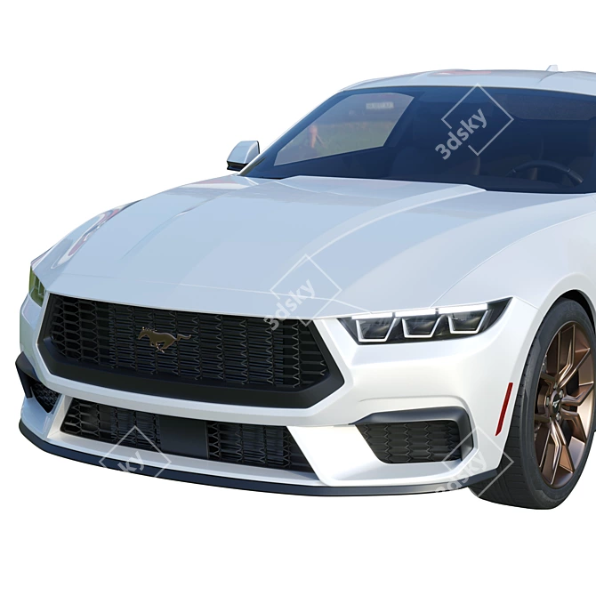 Ford Mustang 2023: Modern Classic Muscle 3D model image 4