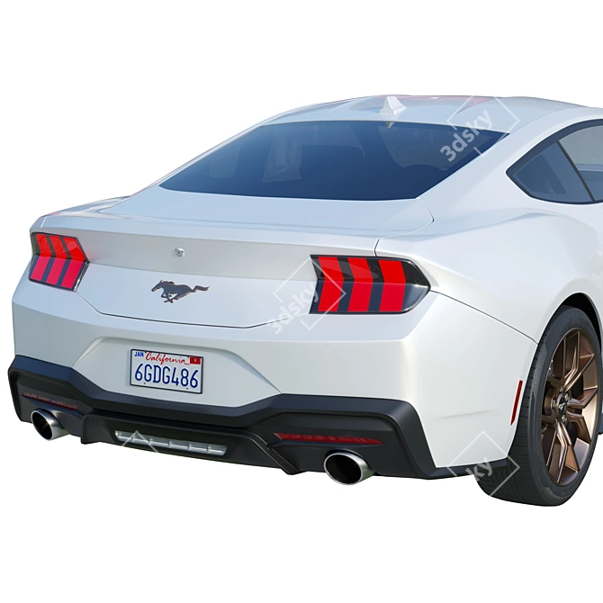 Ford Mustang 2023: Modern Classic Muscle 3D model image 5