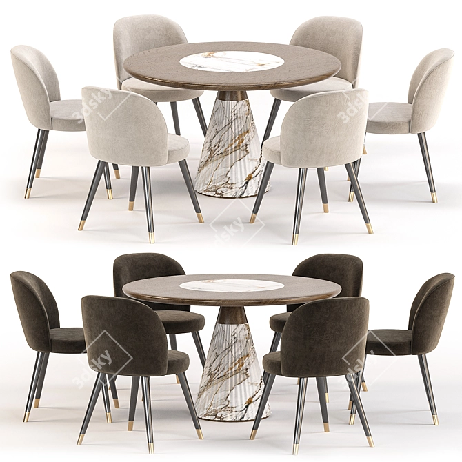 Modern Dining Set Collection | 3D Models 3D model image 1