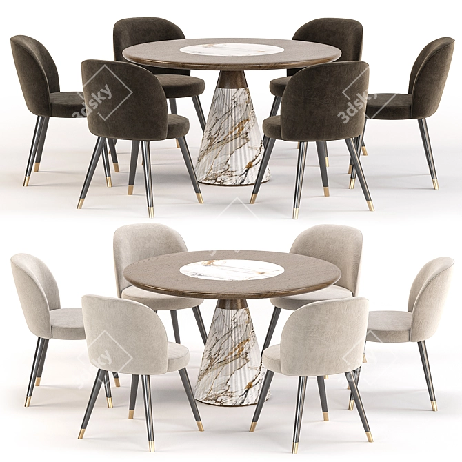 Modern Dining Set Collection | 3D Models 3D model image 3