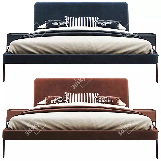 Glamorous Joy Bolzan Modern Bed 3D model image 3