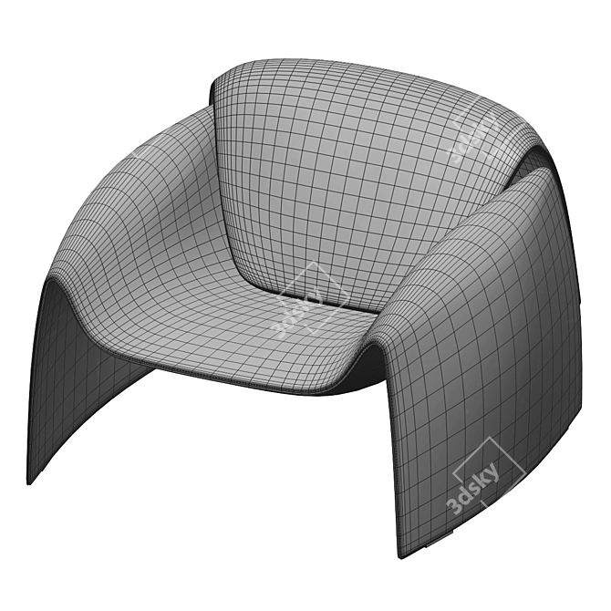  Modern Lounge Chair By Poliform 3D model image 5