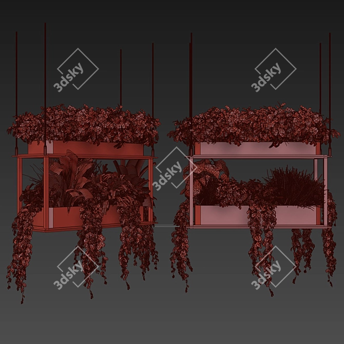 Premium Hanging Plant Collection - HD Quality 3D model image 6