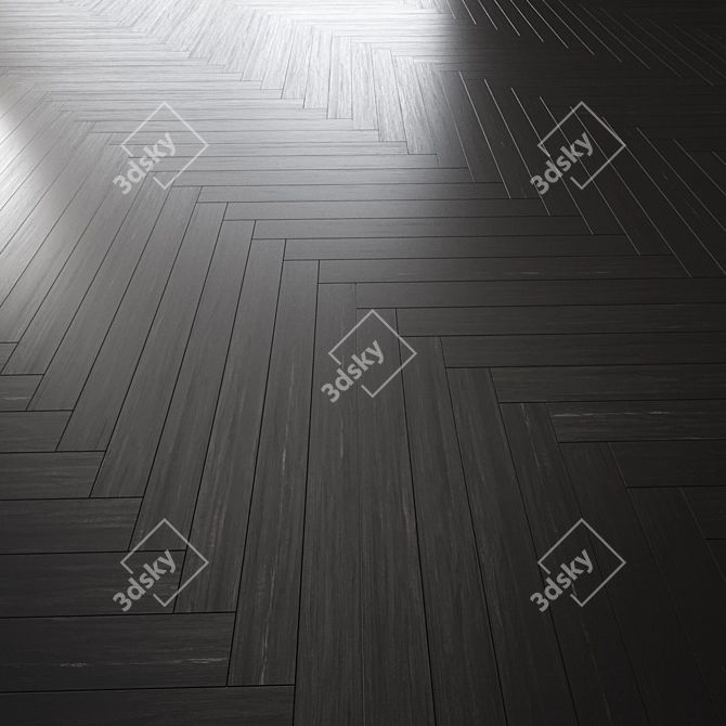 Oak Parquet Flooring Set 3D model image 6