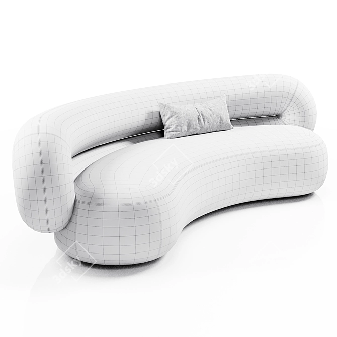 Elegant Zelda Sofa Essentialhome 3D model image 4