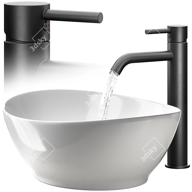 Calani Fiesta Sink with Armatura Faucet 3D model image 2