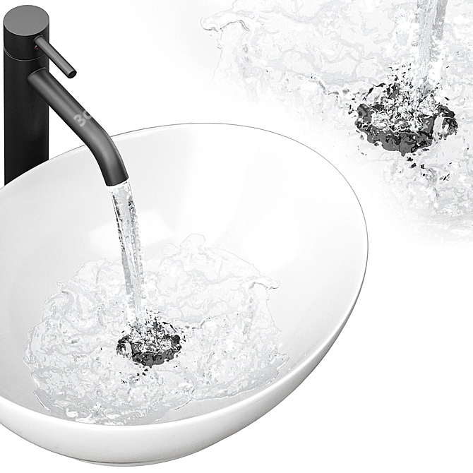 Calani Fiesta Sink with Armatura Faucet 3D model image 4