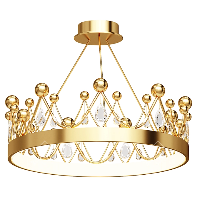 Crown Chandelier Pendant Light 3D model image 1