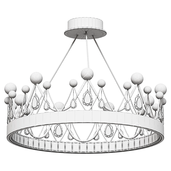 Crown Chandelier Pendant Light 3D model image 2