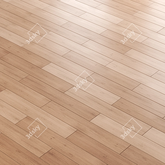 3 Oak Parquet Boards Set 3D model image 2