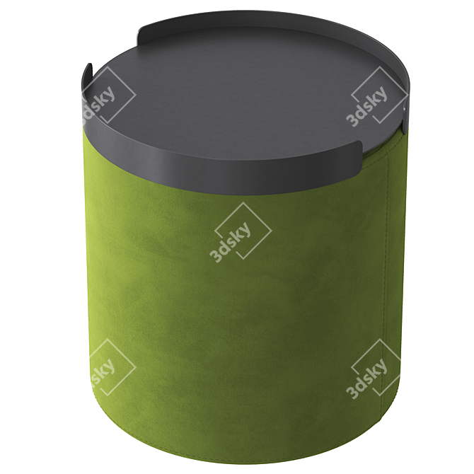 Sleek Bumper Ottoman Tray 3D model image 2