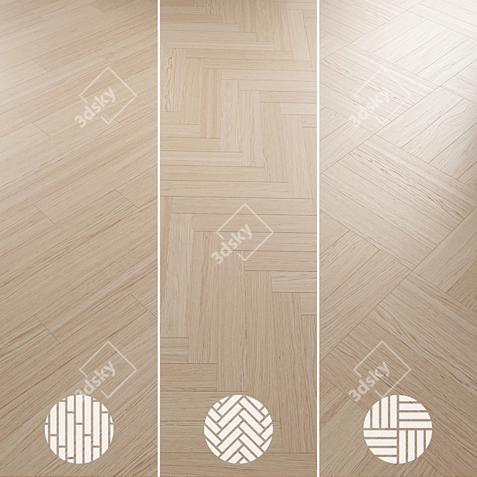 Oak Parquet 077 Collection 3D model image 5