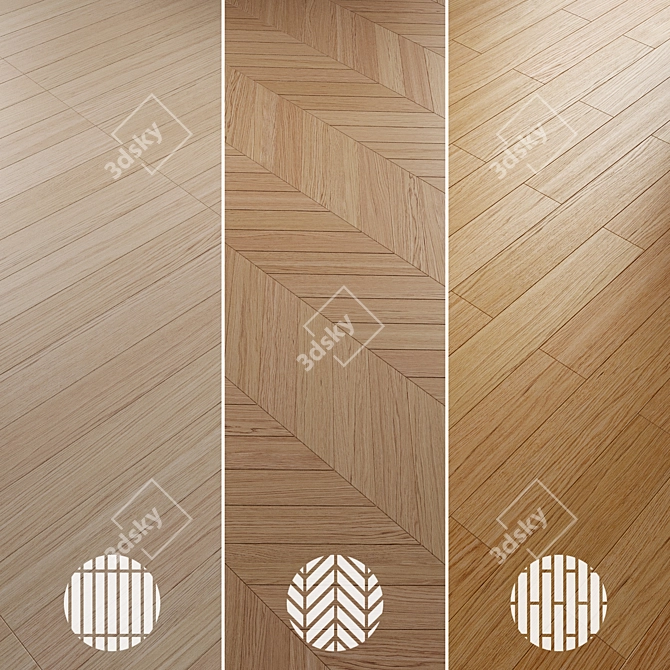 Oak Parquet 077 Collection 3D model image 11