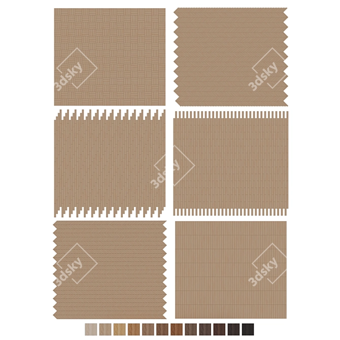 Oak Parquet 077 Collection 3D model image 15