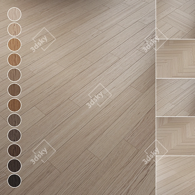 Oak Parquet 077 Collection 3D model image 16