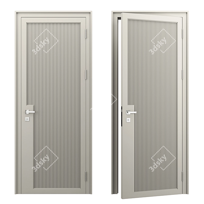 Modern Tower Door 3D model image 1