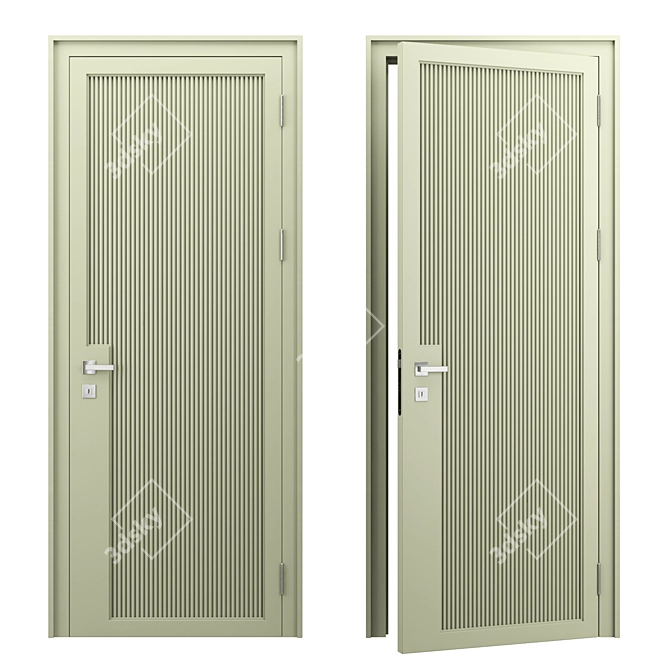 Modern Tower Door 3D model image 3