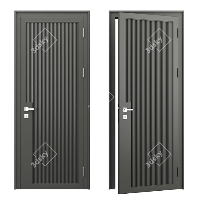 Modern Tower Door 3D model image 4