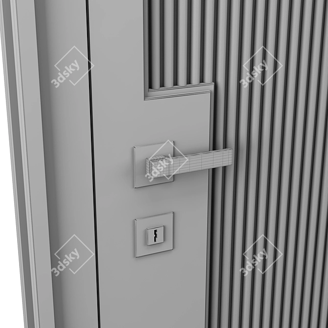 Modern Tower Door 3D model image 6