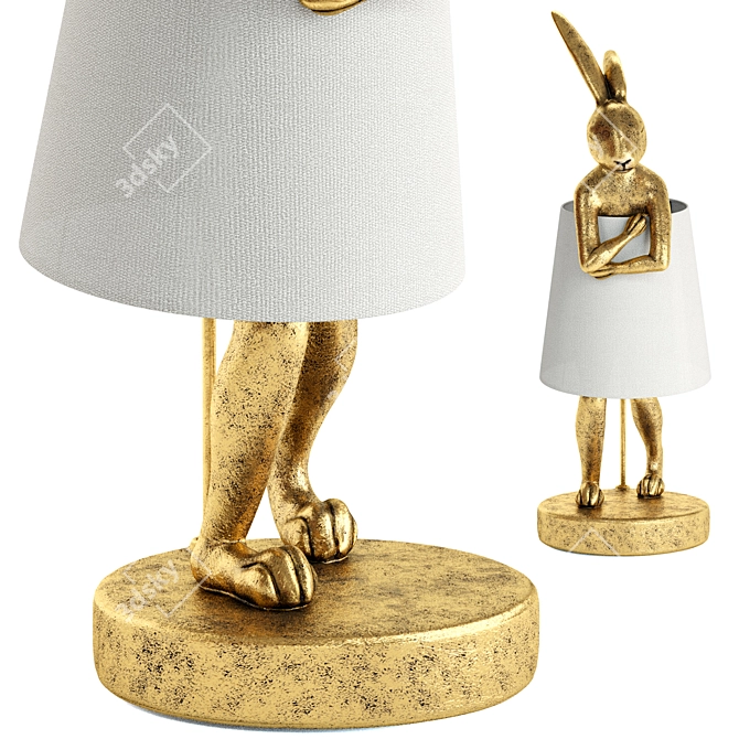 Rabbit Table Lamp, Vray Compatible 3D model image 4