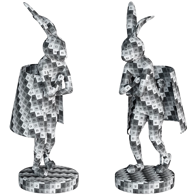 Rabbit Table Lamp, Vray Compatible 3D model image 7