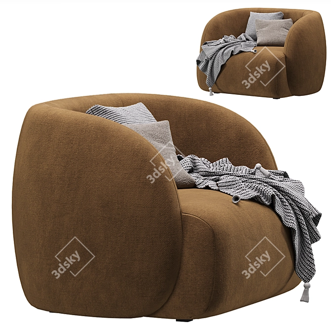 Divan.ru Vienso Beige Armchair 3D Model 3D model image 3