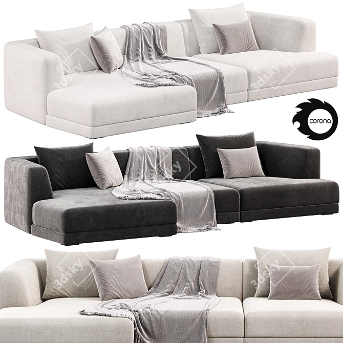 Sophisticated DE PADOVA ALBERESE Sofa 3D model image 1