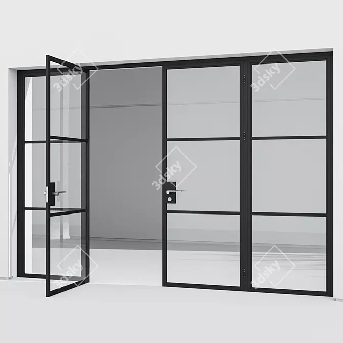 Corona Aluminium Door 169 Render 3D model image 2