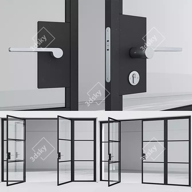 Corona Aluminium Door 169 Render 3D model image 3