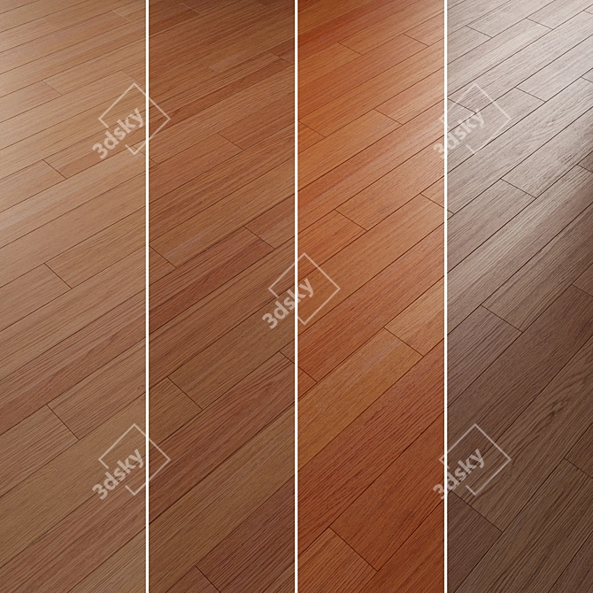 Oak Parquet Flooring Collection 3D model image 5