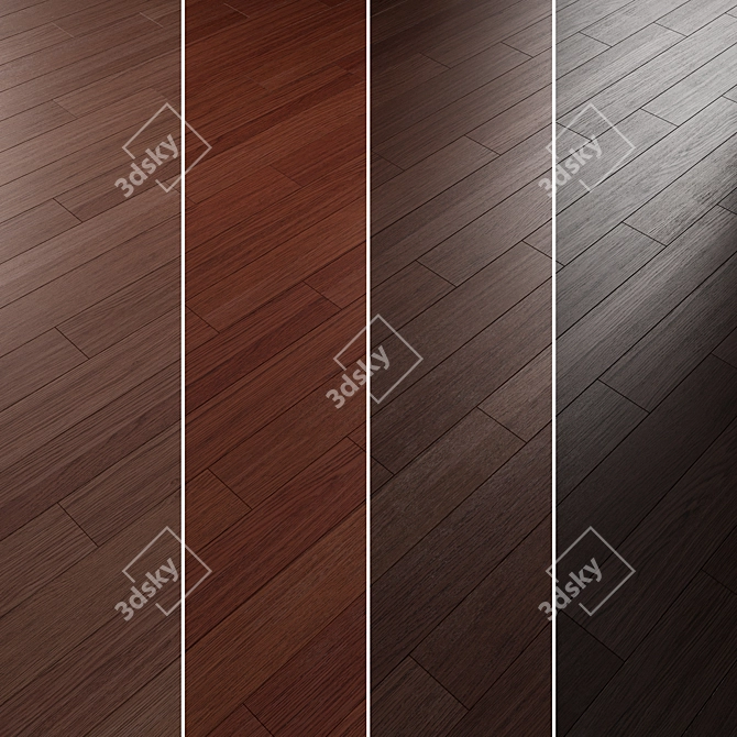 Oak Parquet Flooring Collection 3D model image 6