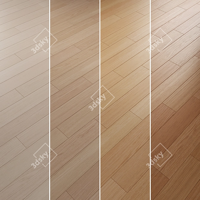 Oak Parquet Flooring Collection 3D model image 4