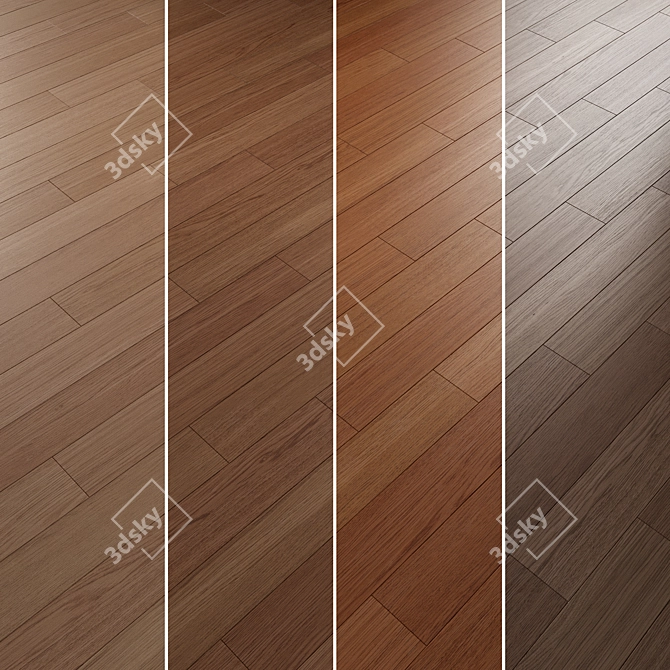 Oak Parquet Flooring Collection 3D model image 5