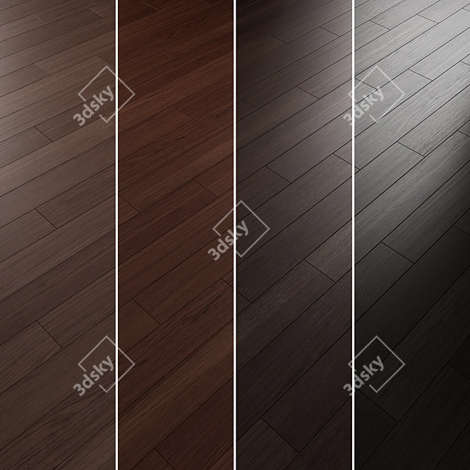 Oak Parquet Flooring Collection 3D model image 6