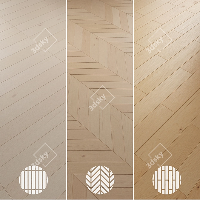 Oak Parquet 080 Collection 3D model image 2