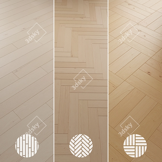 Oak Parquet 080 Collection 3D model image 3