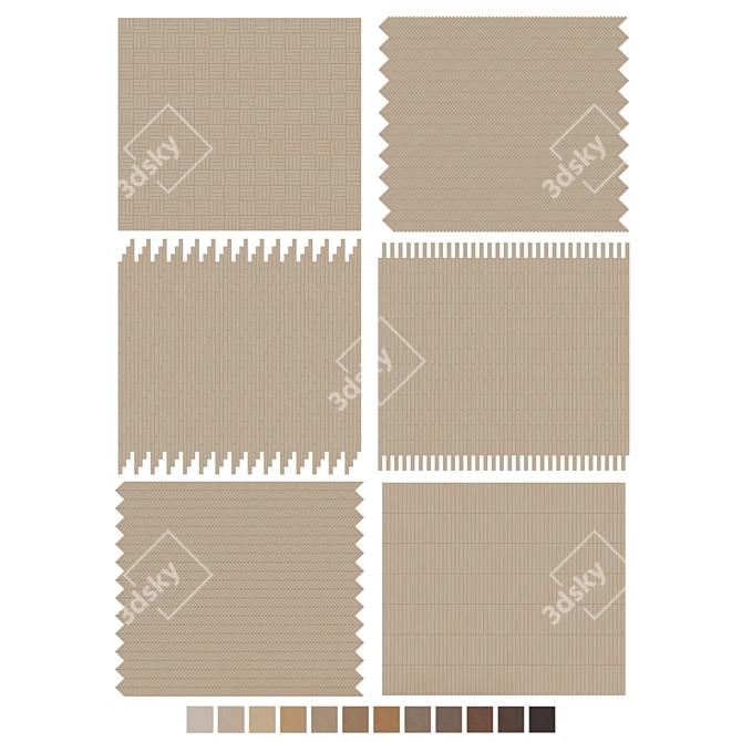 Oak Parquet 080 Collection 3D model image 7