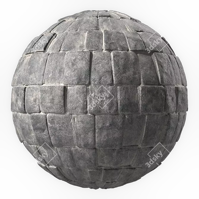 Seamless Stone Wall Materials Kit 3D model image 5