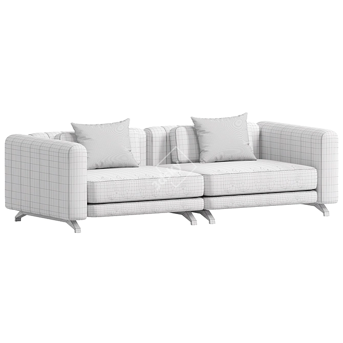 Modern Luxury Berlin Sofa 3D model image 2