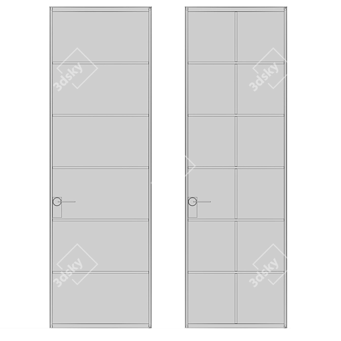 Modern Volhovec Doors Collection: ALPL040 3D model image 6