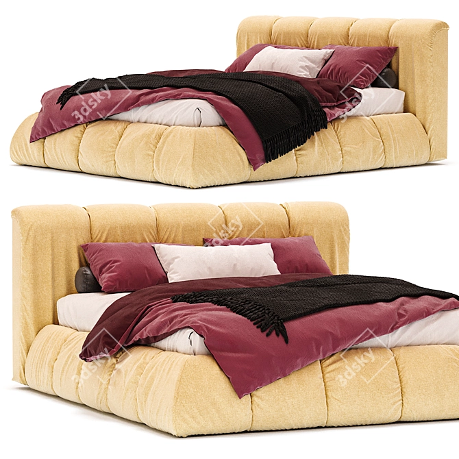 August Pafutto Bed AL-0004 3D model image 1