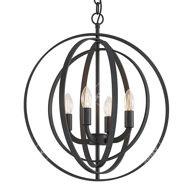 Elegant Canarm Chandelier Light Fixture 3D model image 1