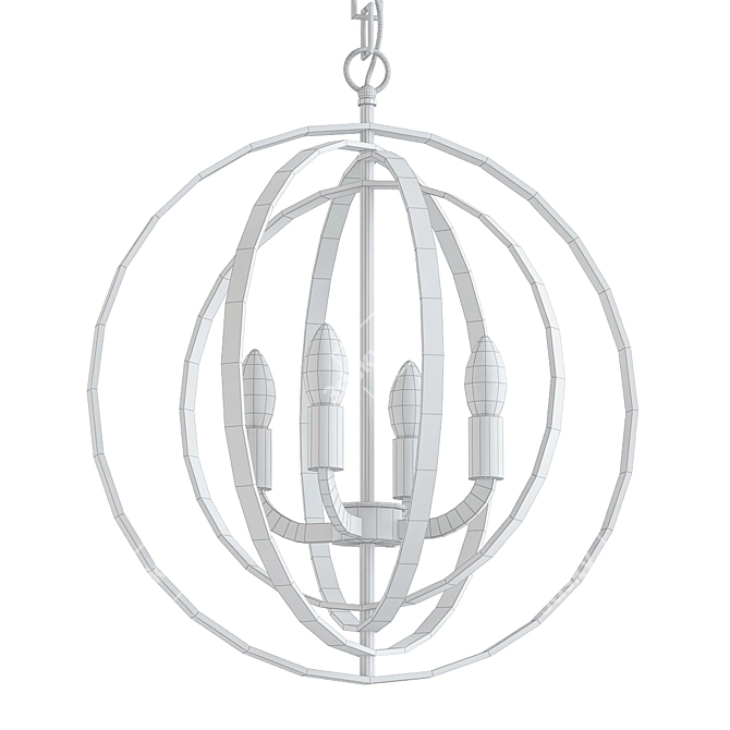 Elegant Canarm Chandelier Light Fixture 3D model image 2