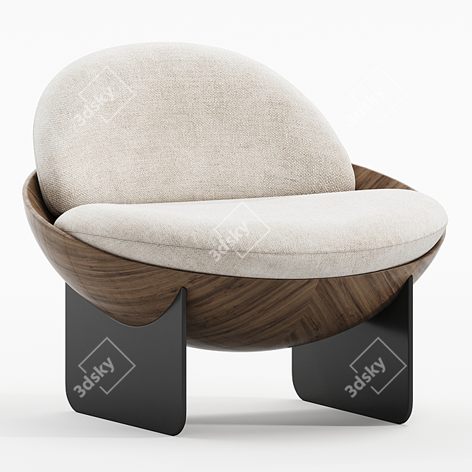  Stylish Mete Armchair: Modern Design 3D model image 1